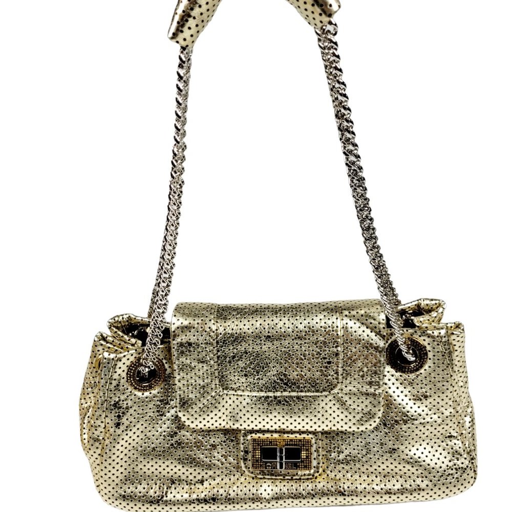 Chanel Gold Perforated Drill Flap Bag